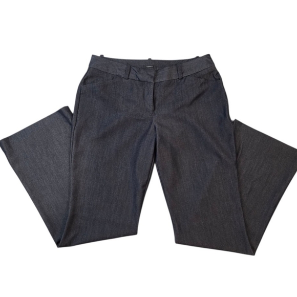 Worthington Modern Fit Petite Pants Womens 6P Chambray Mid Rise Stretch Trouser - Picture 1 of 14